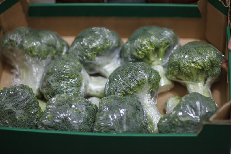 Brokuły przygotowane do sprzedaży 