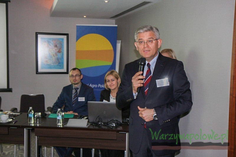 Prezes Sumi Agro Poland Tomasz Malczewski często zabierał głos i chętnie odpowiadał na pytania gości