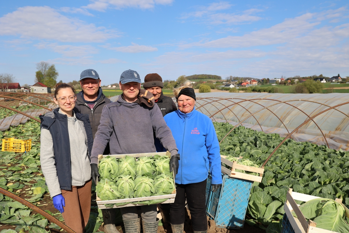 Joanna, Paweł, Marcin, Stanisław i Danuta Kupiec, prowadzą rodzinne gospodarstwo specjalizujące się w uprawie warzyw